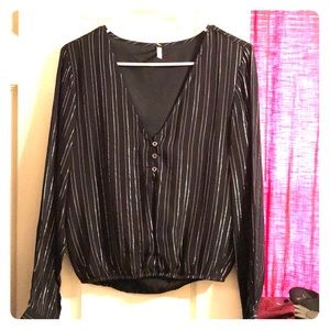 Black and silver striped shirt